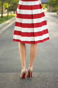 White and Red Skirt